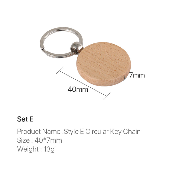 Cloudray DIY Material Solid Wood Key Chain pour la gravure et le marquage laser Co2